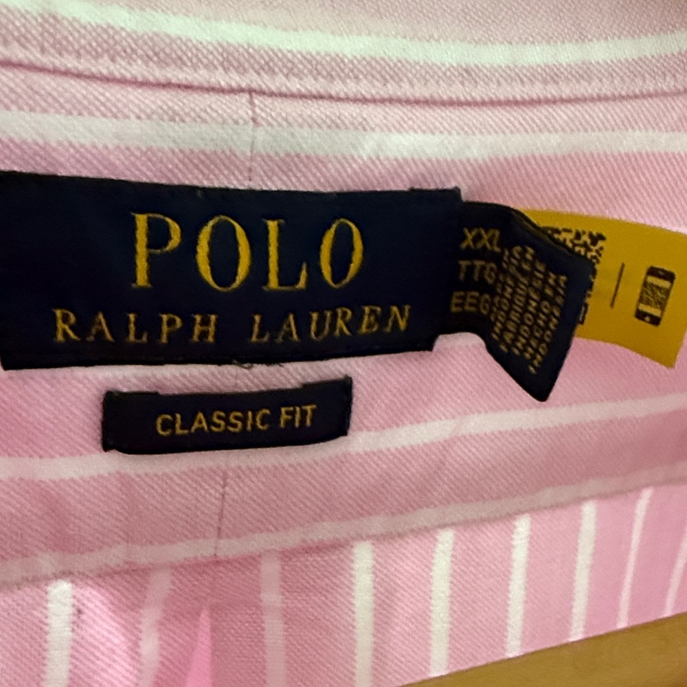 Polo by Ralph Lauren Pink and White Striped Button-Down Shirt - Picture 4 of 16